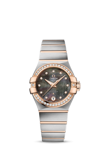 Omega Constellation Co-Axial 27 Brushed Stainless Steel / Red Gold / Diamond / Tahiti MOP